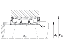 圓錐滾子軸承 JK0S080A, 整體圓錐滾子軸承，單側(cè)唇密封，直徑系列 0