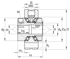 推力錐形保持架滾針軸承 ZAXFM0535, 雙向，預(yù)載
