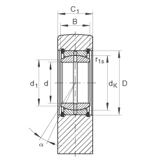 液壓桿端軸承 GF35-DO, 根據(jù) DIN ISO 12 240-4 標(biāo)準(zhǔn)，帶焊接面，需維護(hù)